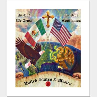 United States & Mexico Posters and Art